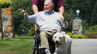 George Bush and Sully Service Dog