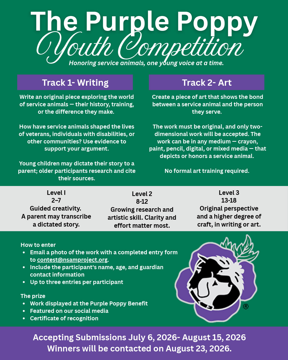The Purple Poppy Youth Art Competition 2026